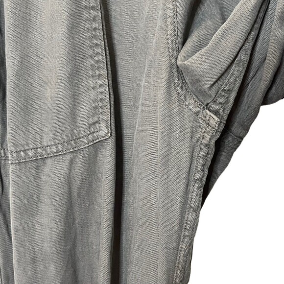 Faherty Arlie Day Jogger Pants Women’s Small Surplus Green Linen Cotton Pull-On - Picture 9 of 13